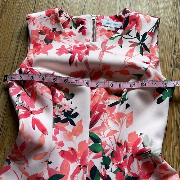 Calvin Klein Floral Pink Midi Dress - Picture 9 of 11